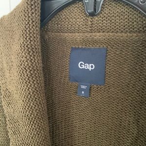 Vintage Gap army green shawl collar cardigan